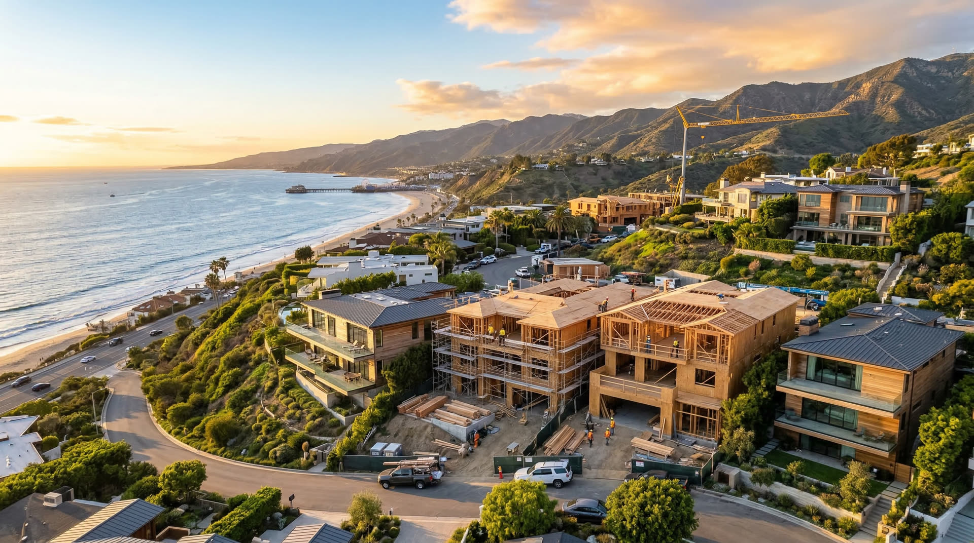 Pacific Palisades neighborhood rebuilding after the Palisades Fire