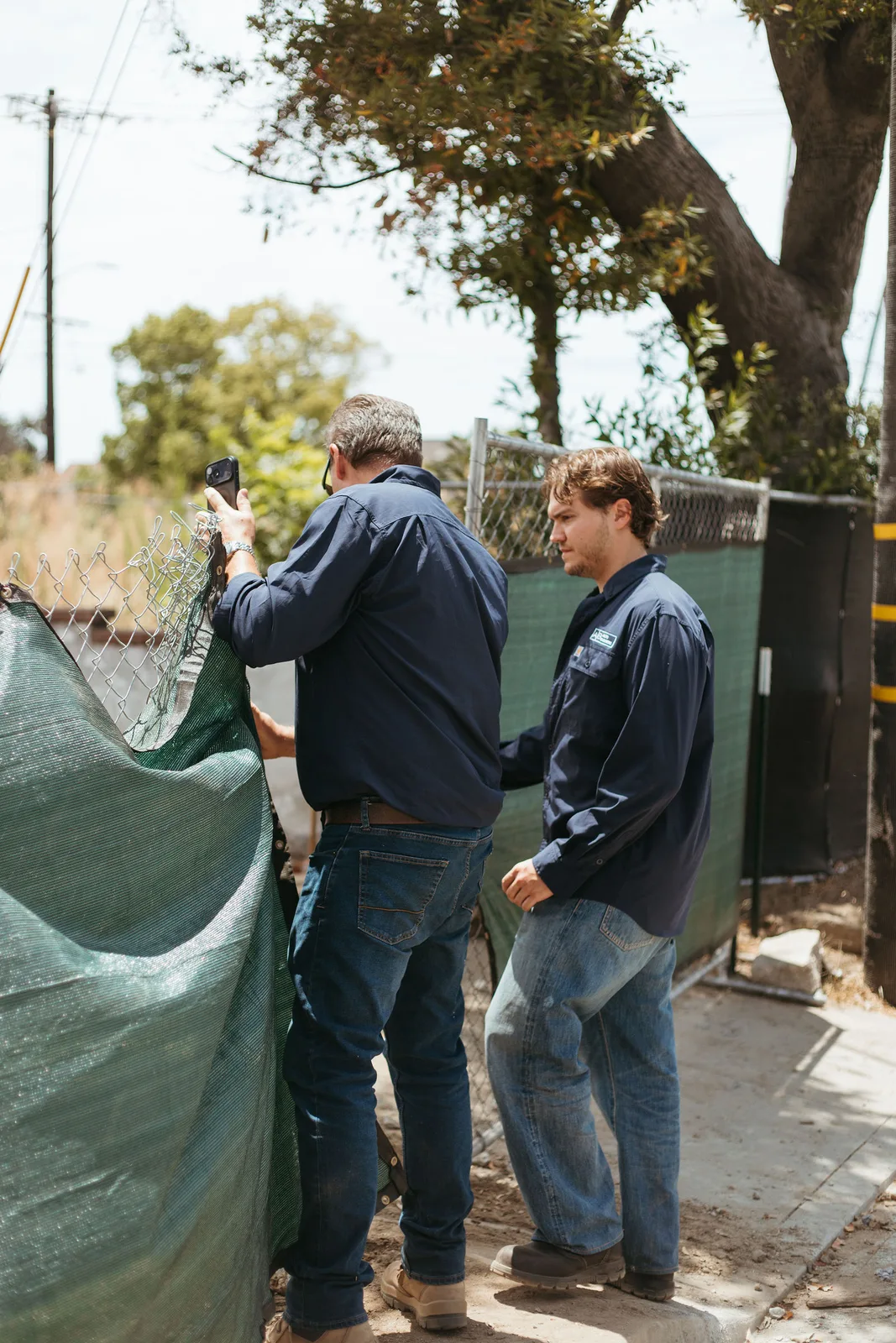 Paul and Simon inspecting a job site