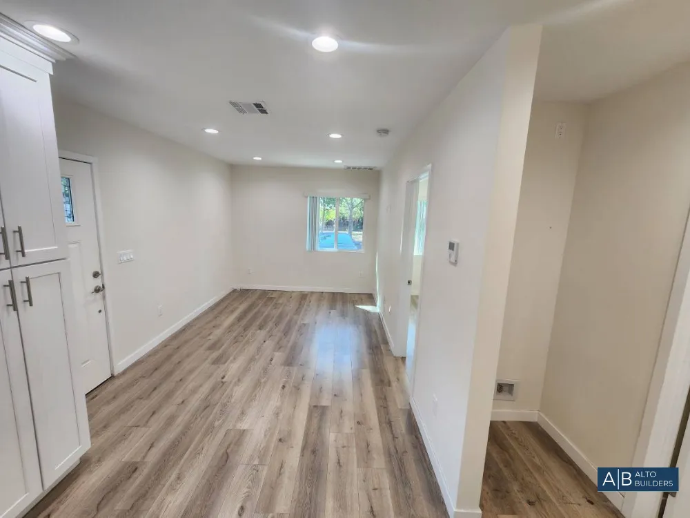 Lake Balboa Modern ADU – Bathroom with Stone-Look Tile