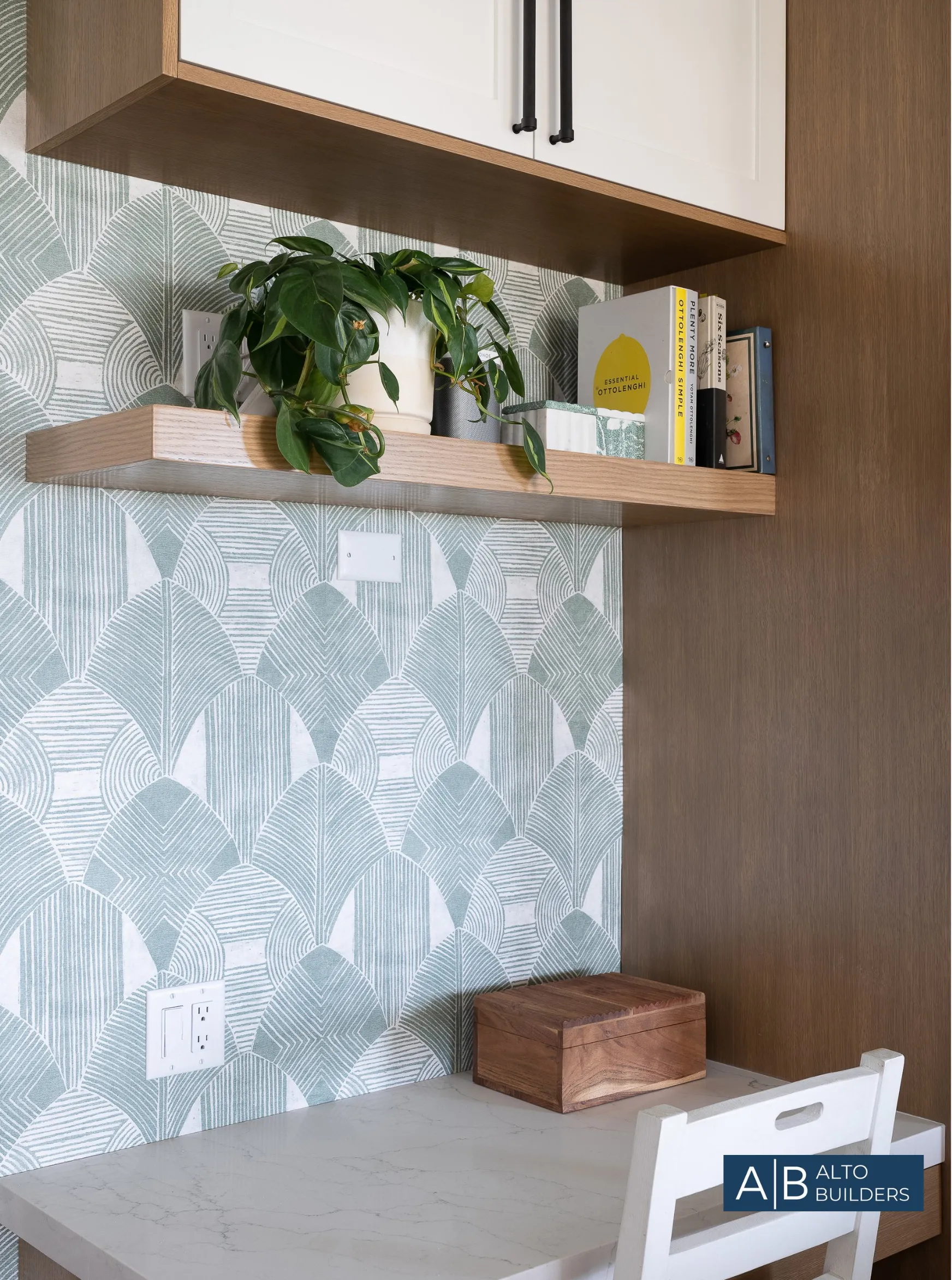 Silver Lake Contemporary Kitchen – Geometric Tile Backsplash